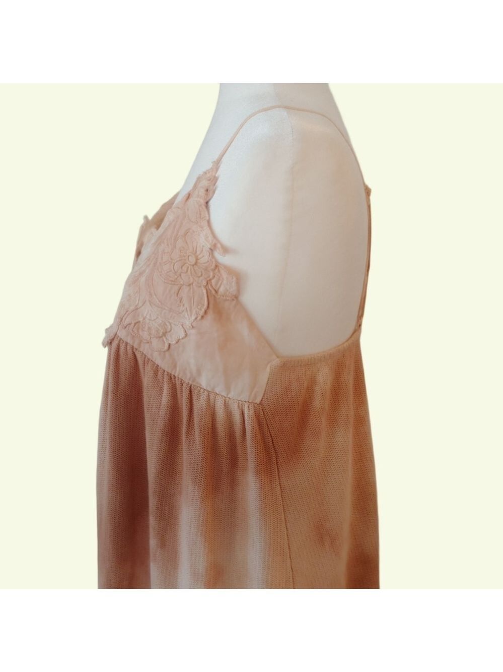 ZARA Maxi Summer Tie Dye Strap Dress Tan and Peach Women's Medium, NWT - Picture 6 of 17